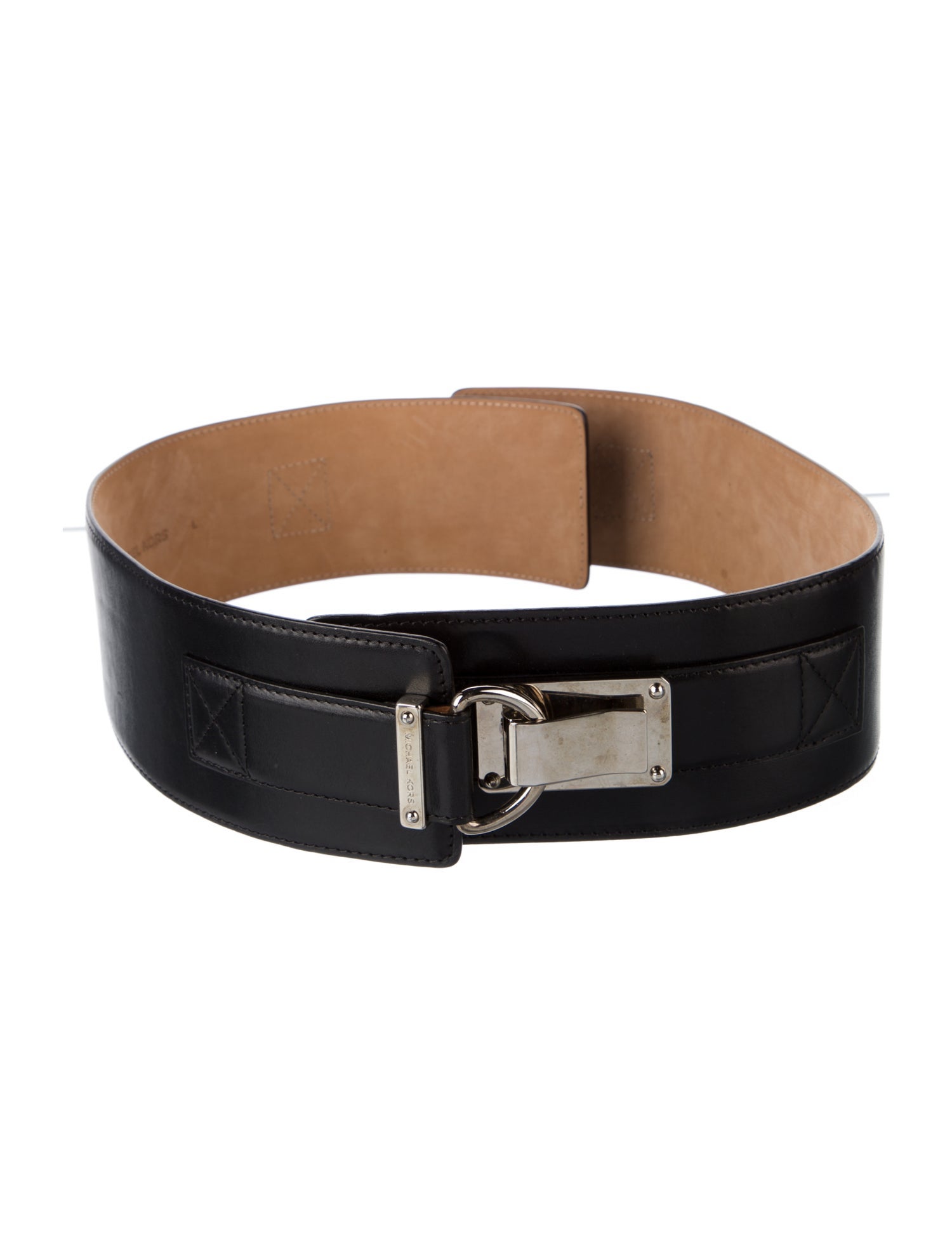 Michael Kors Wide Leather Waist Belt