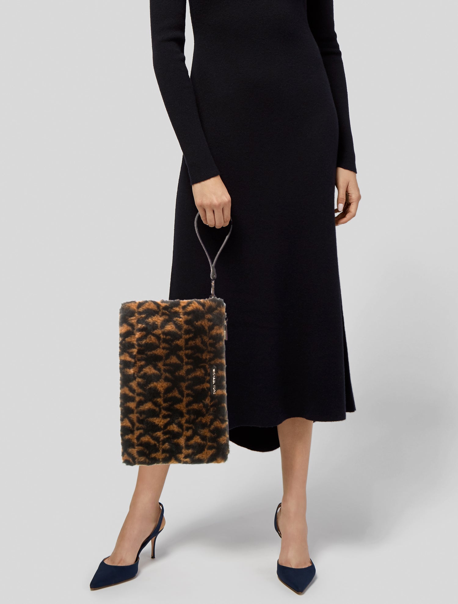 Michael Kors Faux Fur Clutch