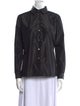 Michael Kors Silk Long Sleeve Button-Up Top