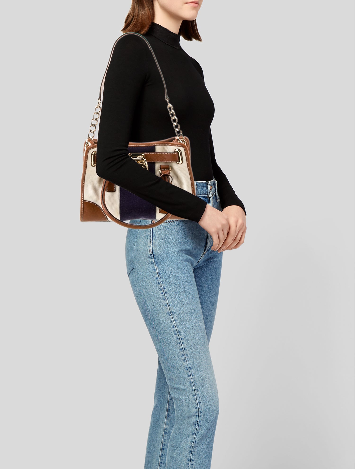 Michael Kors Canvas Top Handle Bag