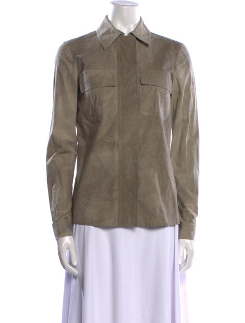 Michael Kors Long Sleeve Button-Up Top