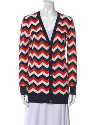 Michael Kors Striped V-Neck Sweater