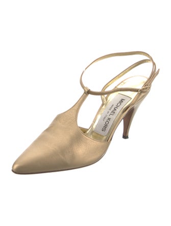 Michael Kors Leather T-Strap Pumps