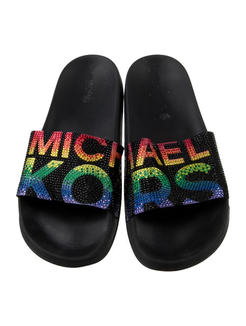 Michael Kors Leather Printed Slides