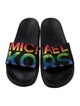 Michael Kors Leather Printed Slides