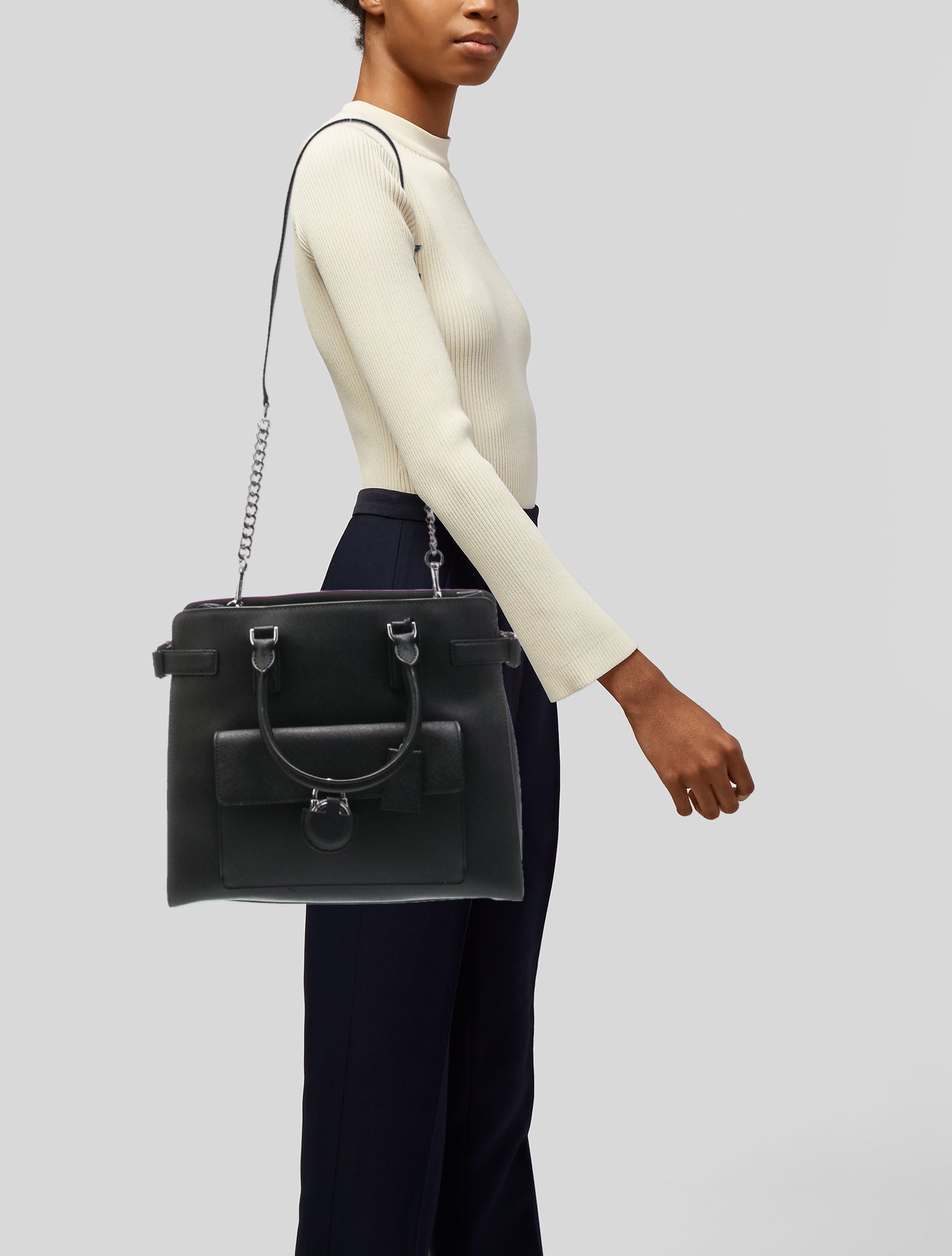 Michael Kors Leather Top Handle Bag