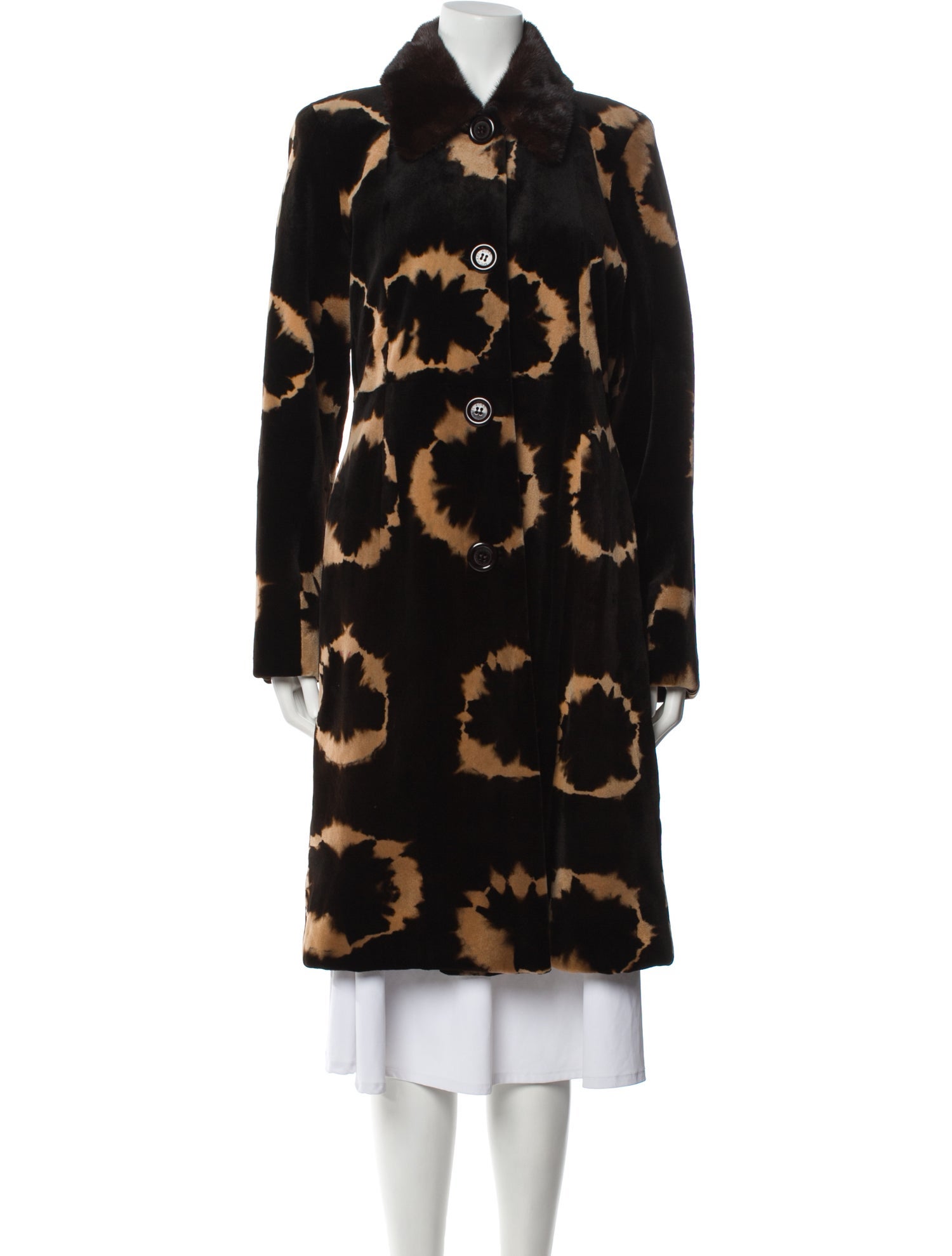 Michael Kors Animal Print Faux Fur Coat