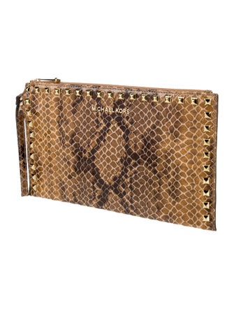 Michael Kors Embossed Leather Clutch