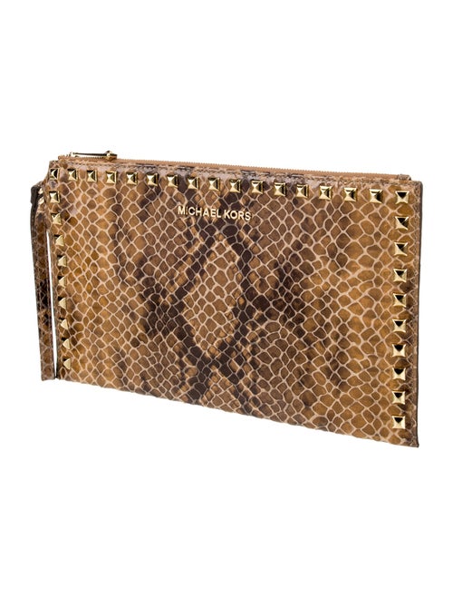 Michael Kors Embossed Leather Clutch