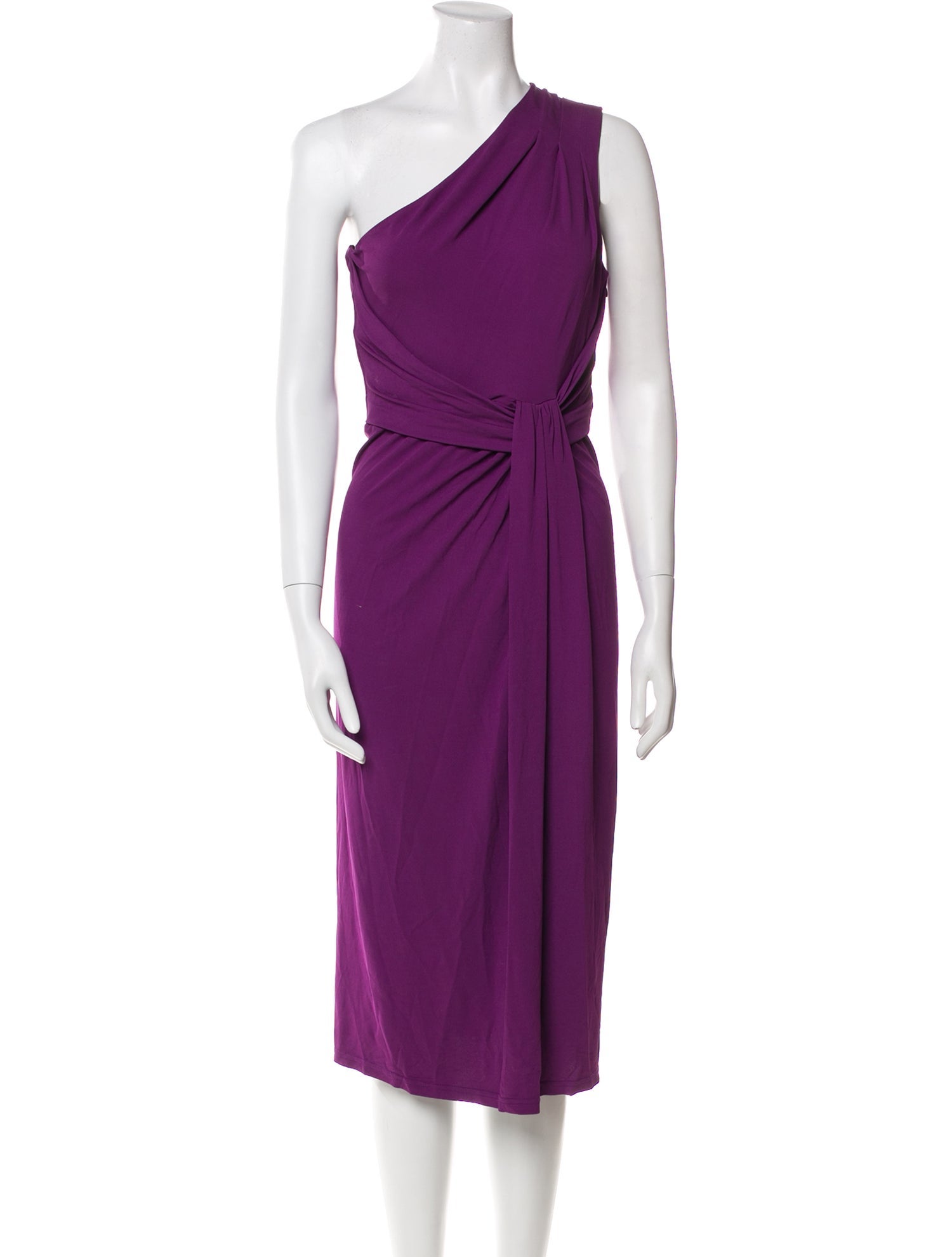Michael Kors One-Shoulder Midi Length Dress