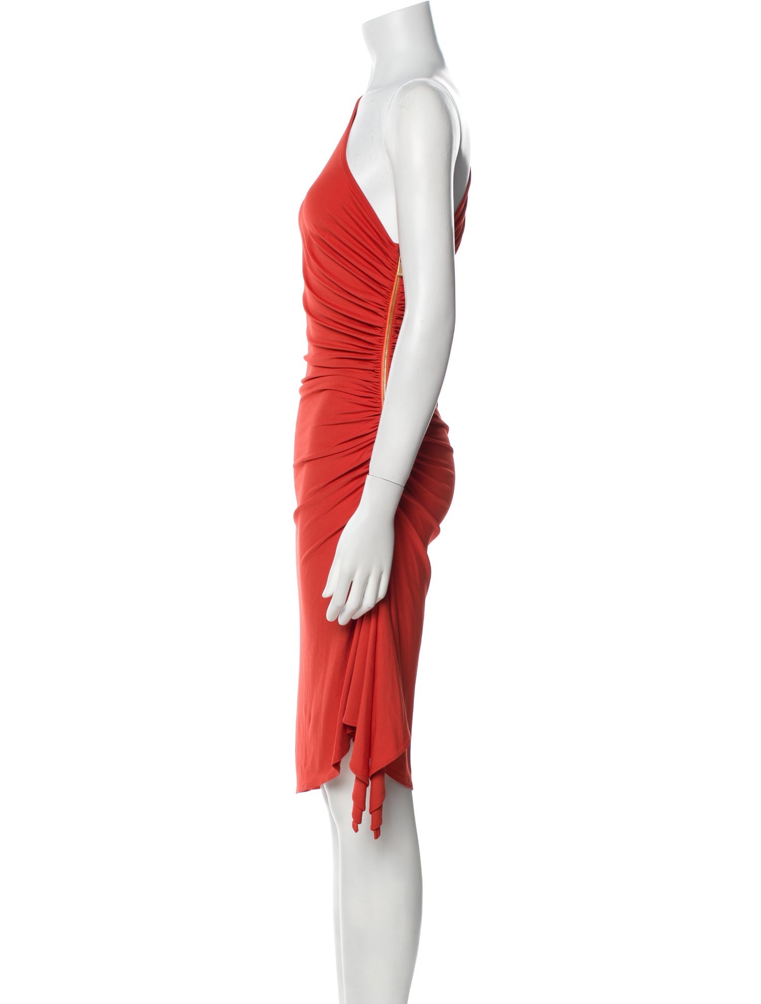 Michael Kors One-Shoulder Midi Length Dress