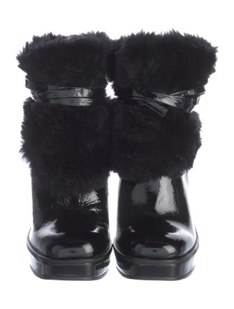 Michael Kors Patent Leather Lace-Up Boots