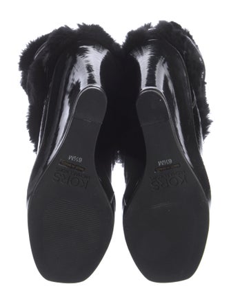 Michael Kors Patent Leather Lace-Up Boots