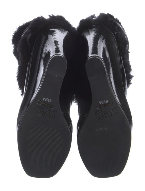 Michael Kors Patent Leather Lace-Up Boots