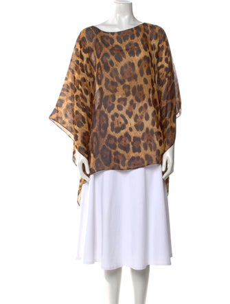 Michael Kors Silk Animal Print Blouse