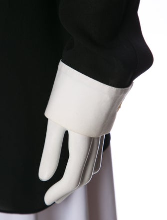 Michael Kors Silk Long Sleeve Button-Up Top