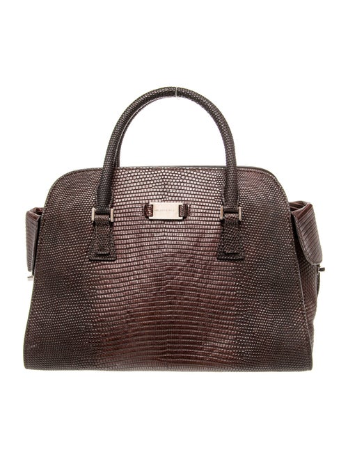 Michael Kors Embossed Leather Top Handle Bag