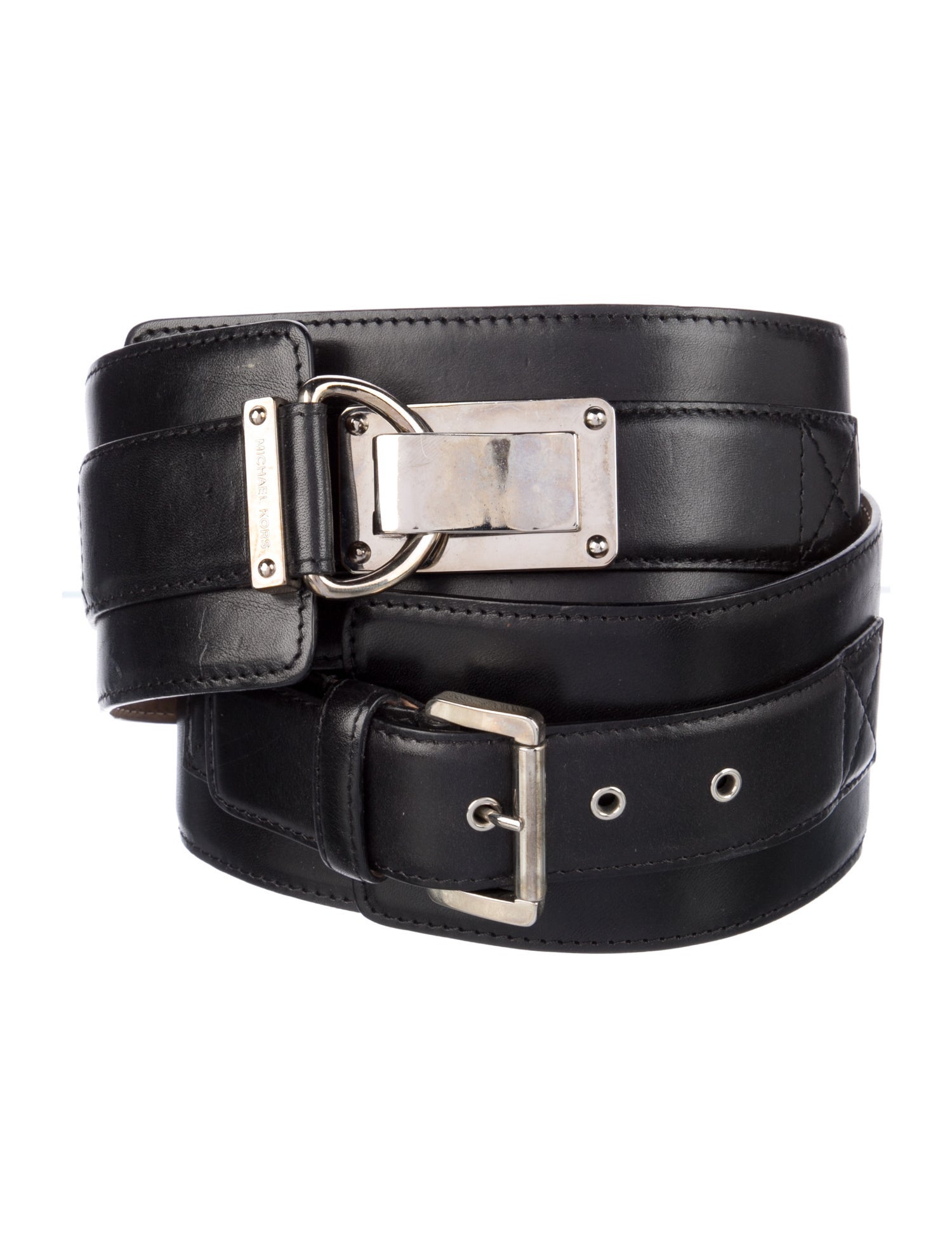 Michael Kors Wide Leather Belt