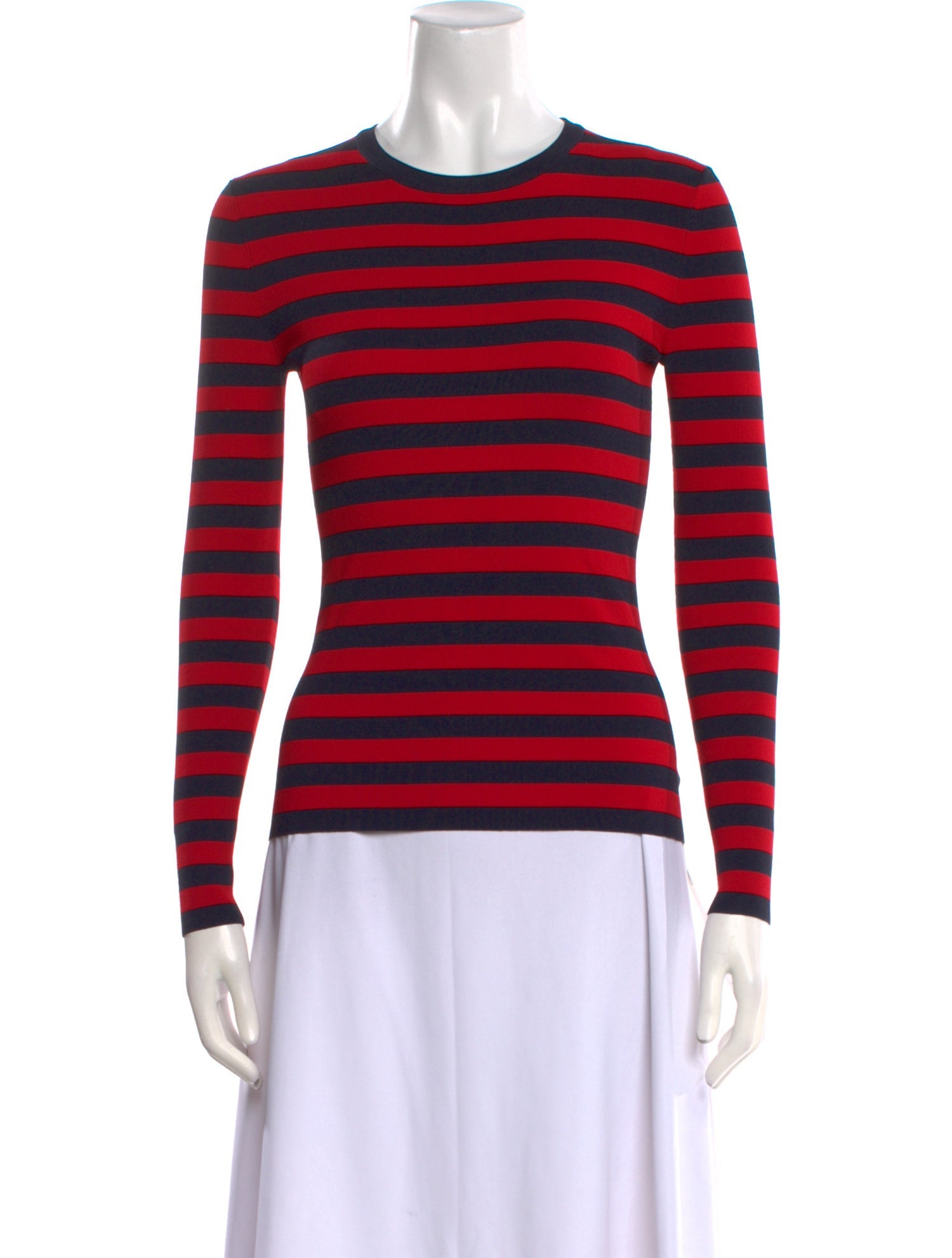 Michael Kors Striped Crew Neck Top