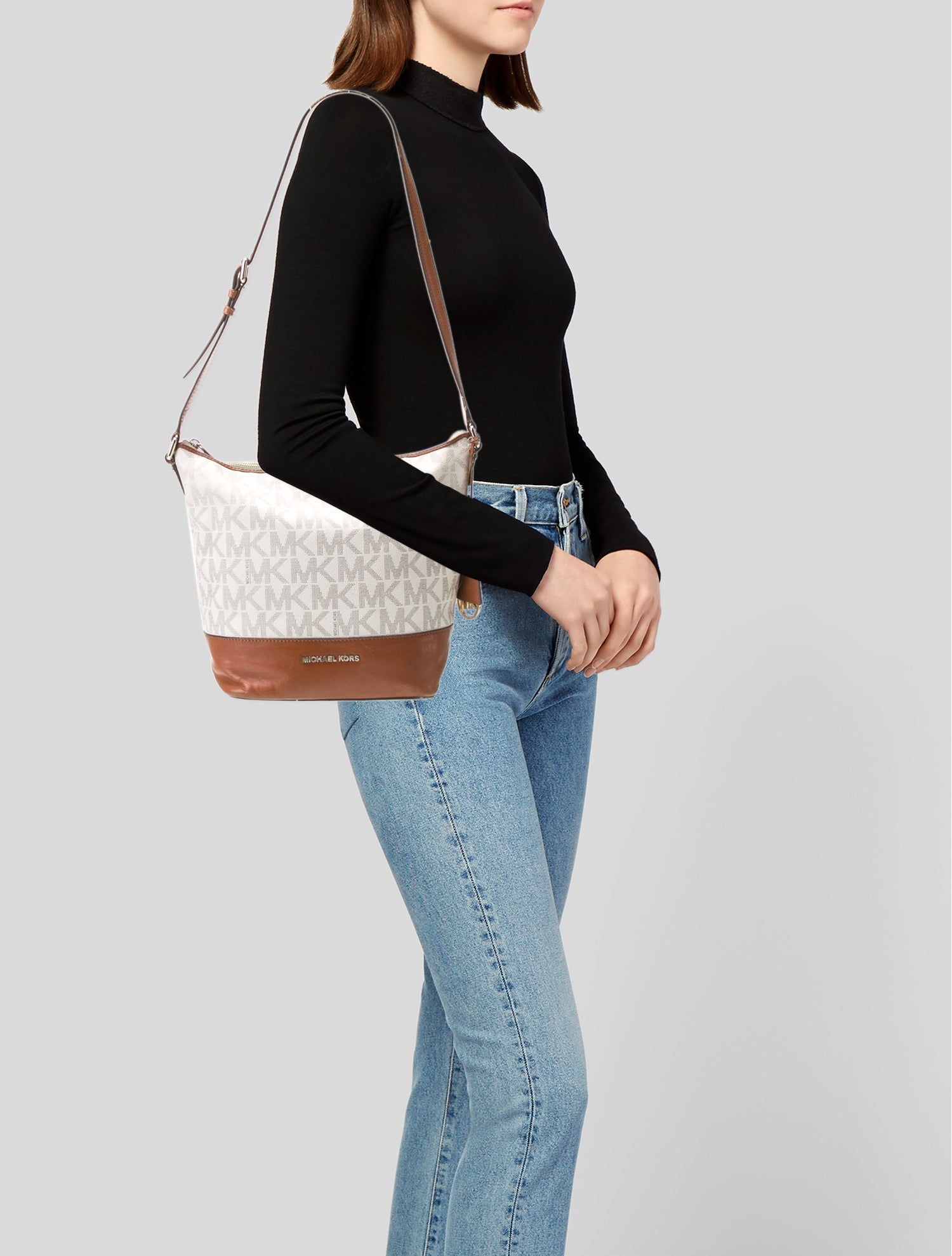 Michael Michael Kors Leather Messenger Bag