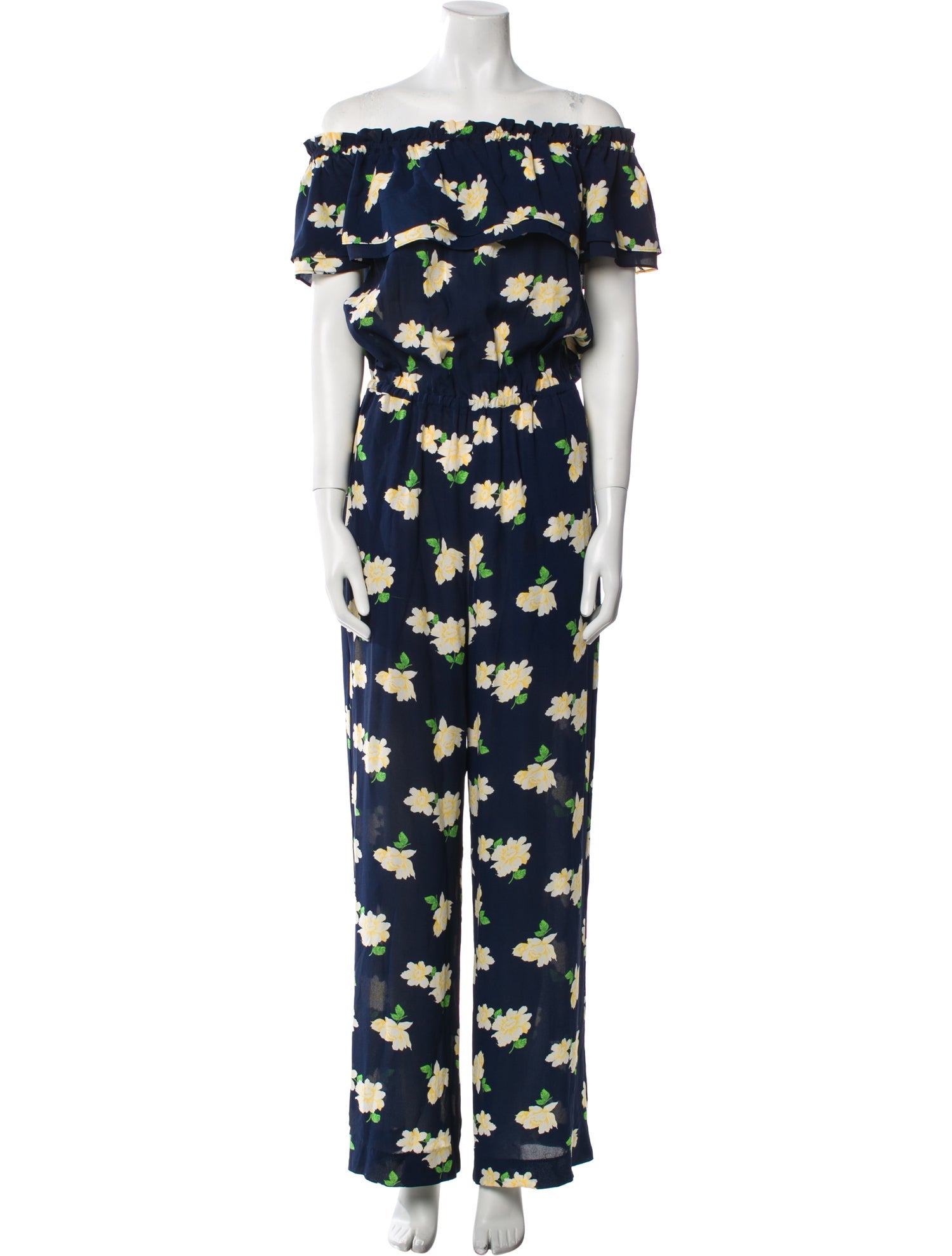 Michael Kors Silk Floral Print Jumpsuit