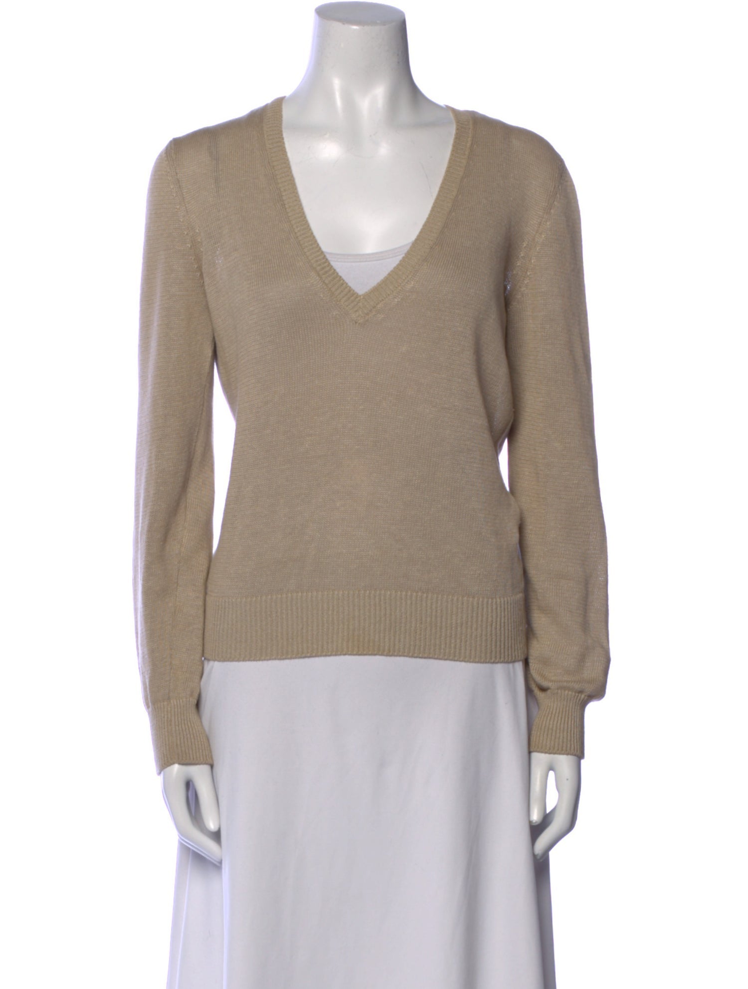 Michael Kors Linen V-Neck Sweater