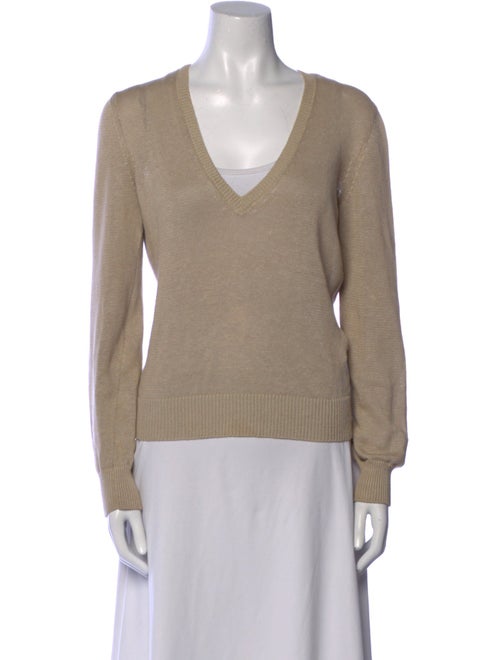Michael Kors Linen V-Neck Sweater