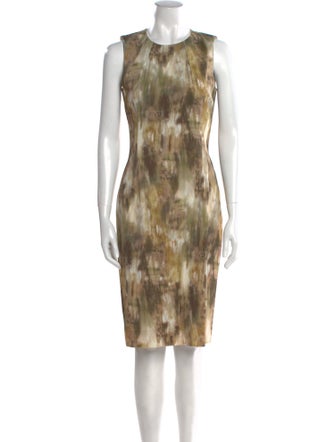 Michael Kors Tie-Dye Print Knee-Length Dress