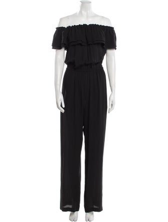 Michael Kors Silk Off-The-Shoulder Jumpsuit