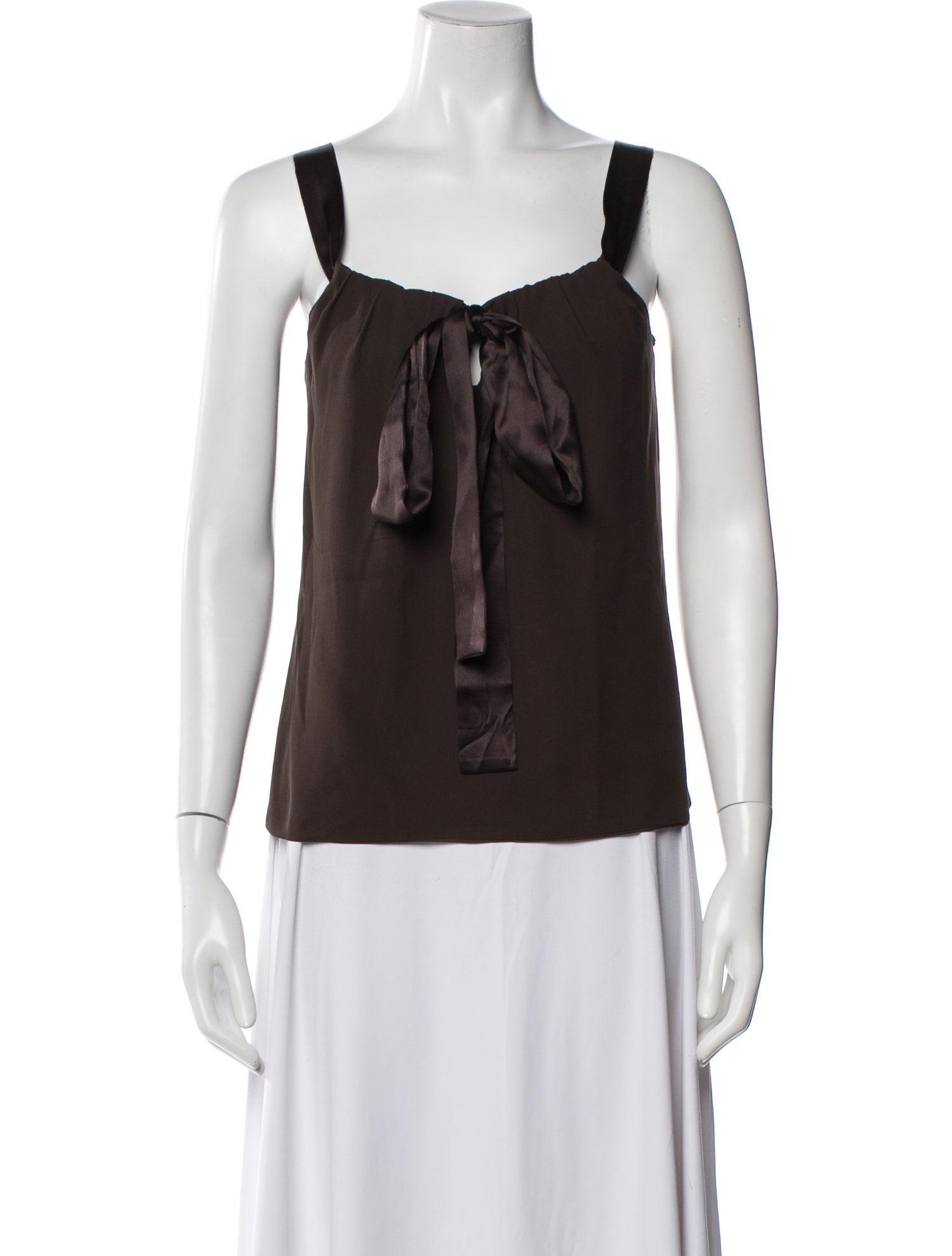 Michael Kors Silk Square Neckline Top