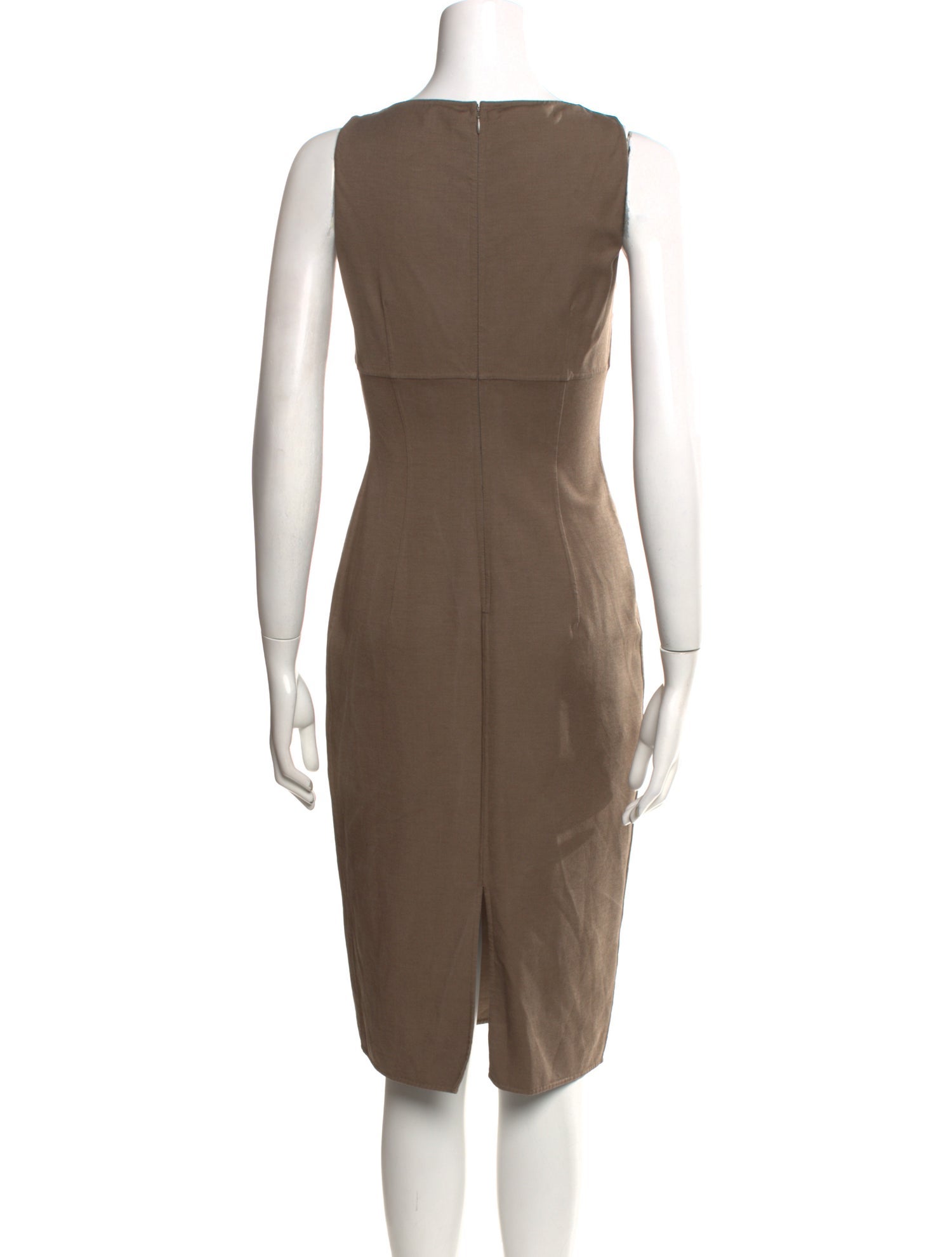 Michael Kors Square Neckline Midi Length Dress
