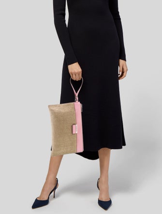 Michael Kors Straw Clutch