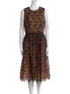 Michael Kors Lace Pattern Midi Length Dress