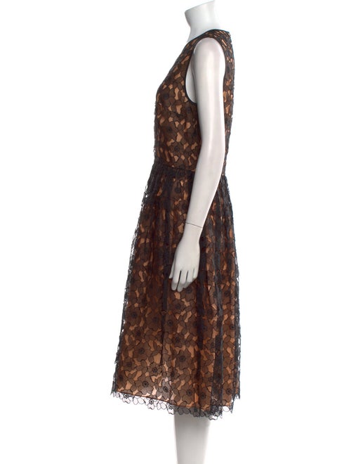 Michael Kors Lace Pattern Midi Length Dress
