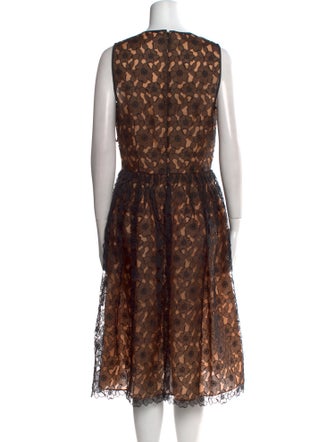 Michael Kors Lace Pattern Midi Length Dress