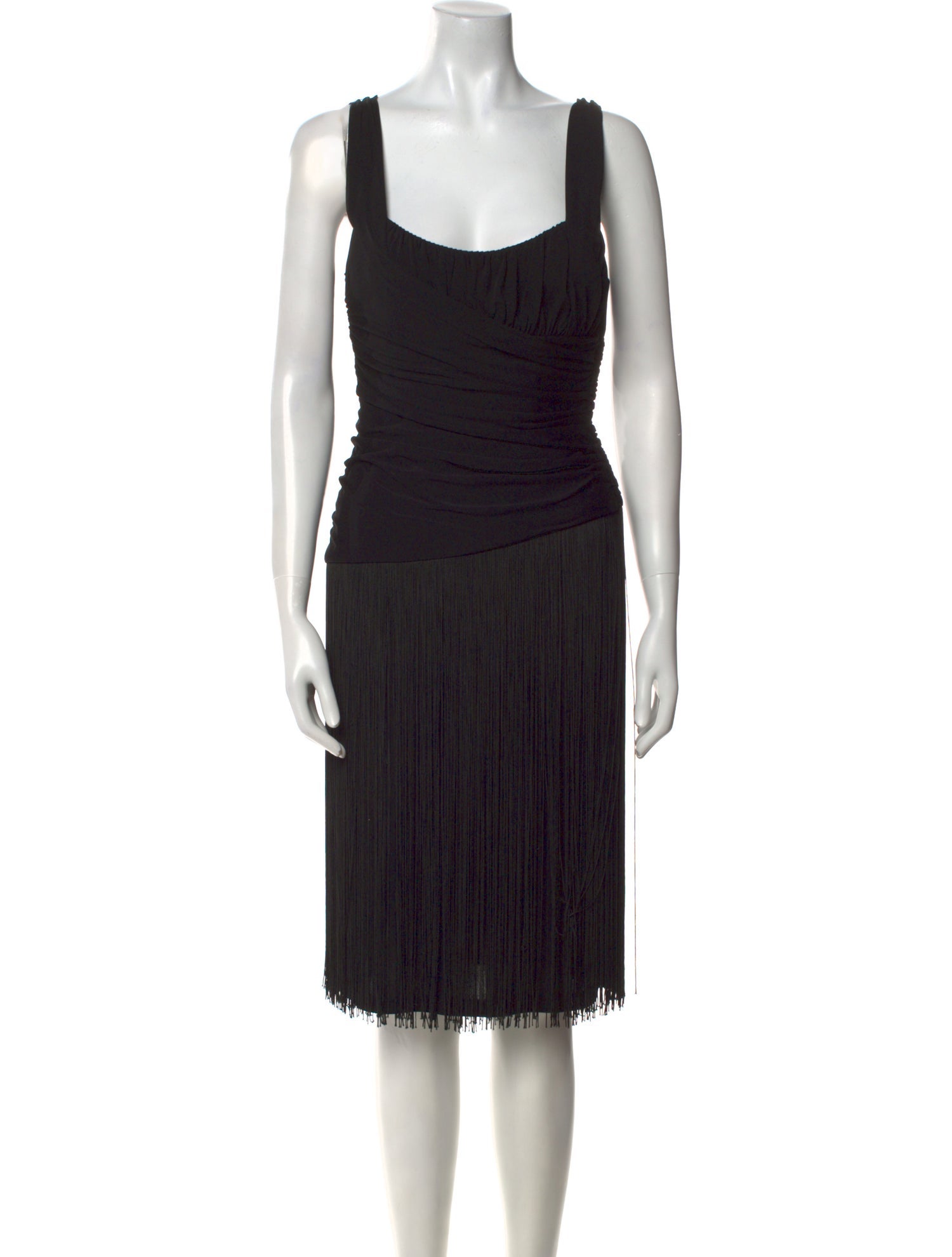 Michael Kors Square Neckline Midi Length Dress