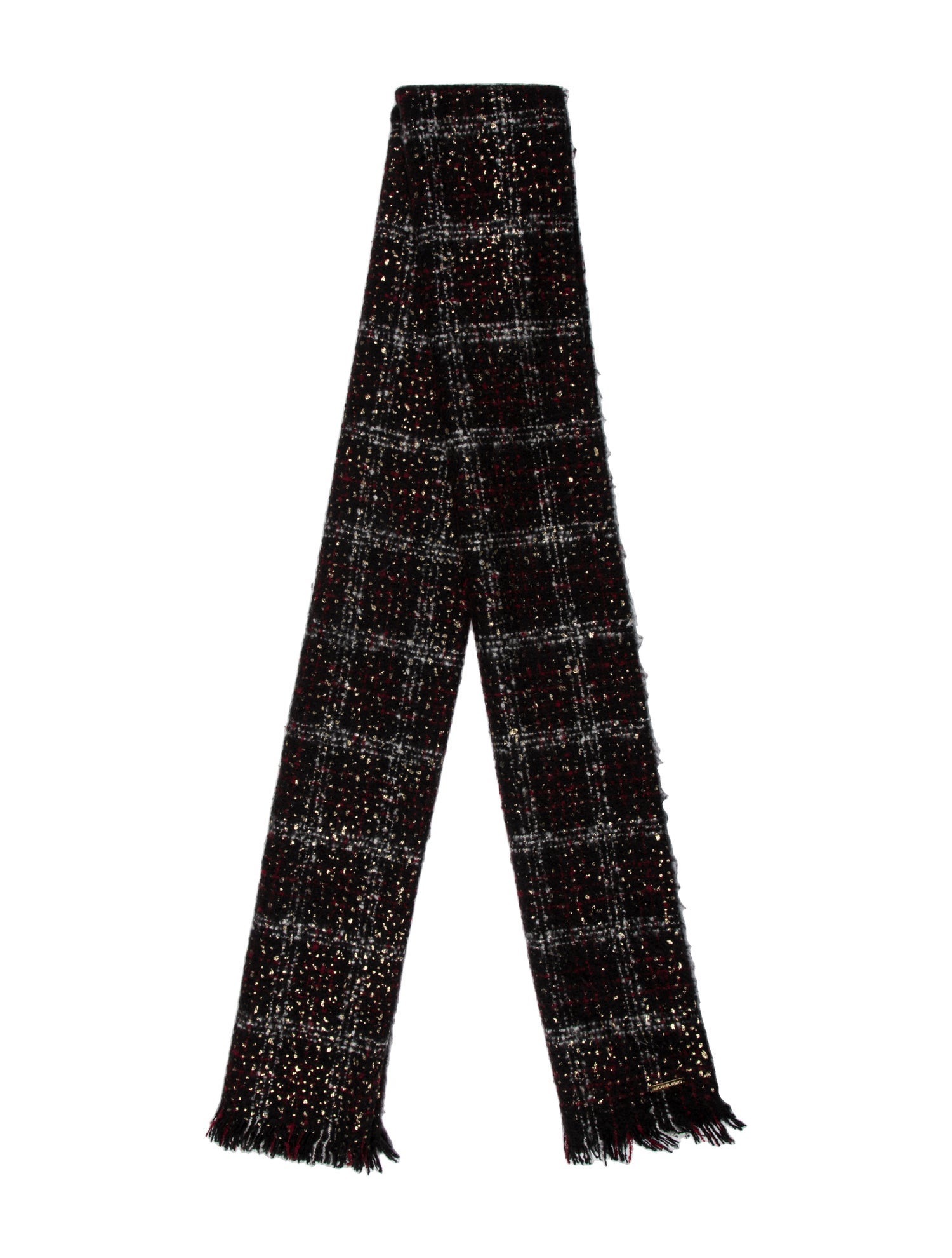 Michael Kors Wool Tweed Pattern Scarf