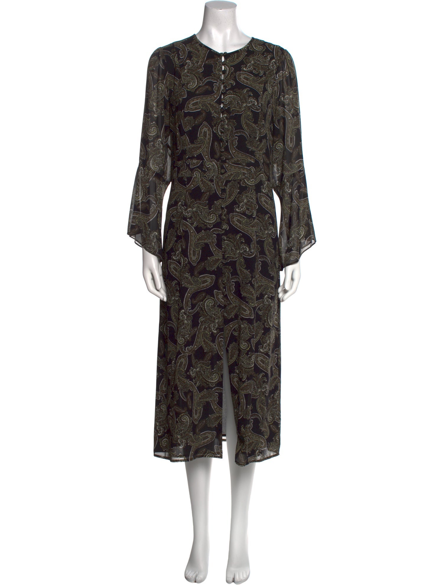 Michael Kors Paisley Print Midi Length Dress