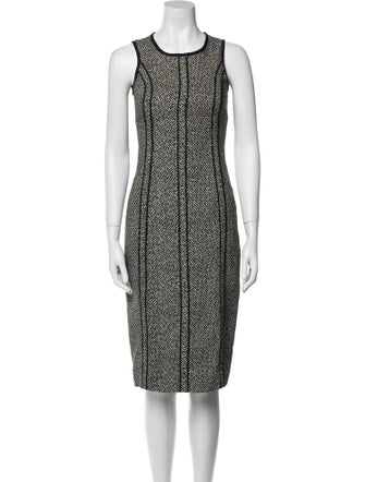 Michael Kors Scoop Neck Midi Length Dress