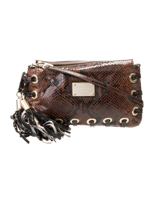 Michael Michael Kors Embossed Leather Clutch