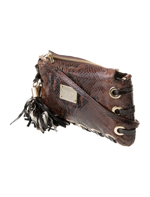 Michael Michael Kors Embossed Leather Clutch