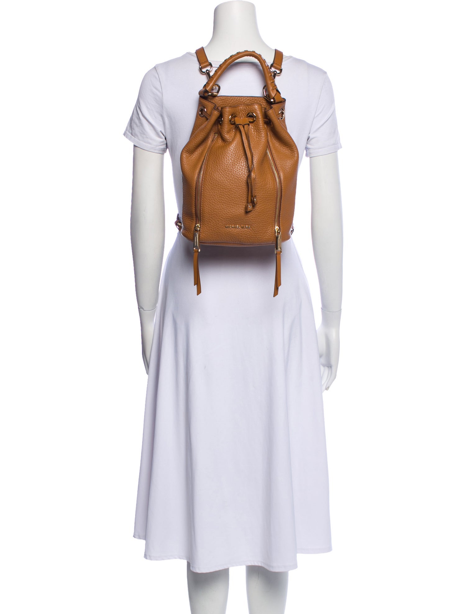 Michael Kors Leather Bucket Bag