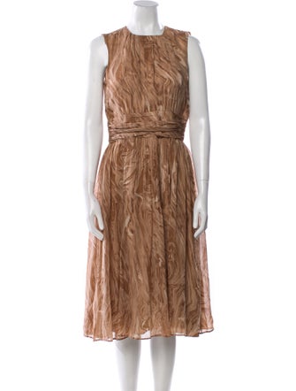 Michael Kors Printed Midi Length Dress