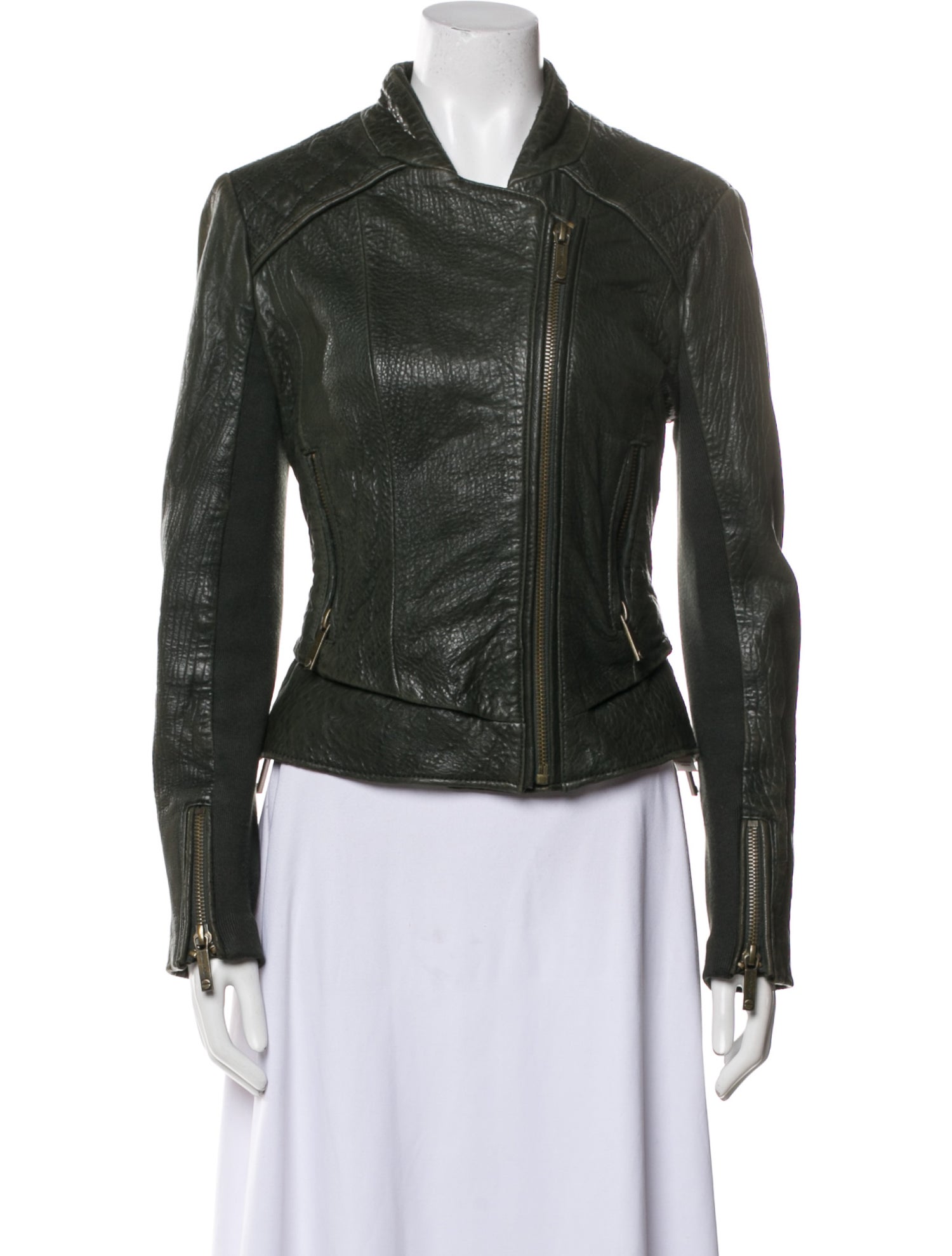 Michael Kors Leather Biker Jacket