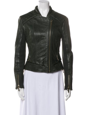 Michael Kors Leather Biker Jacket