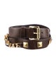 Michael Kors Leather Chain-Link Accents Belt