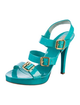 Michael Kors Patent Leather T-Strap Sandals