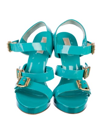 Michael Kors Patent Leather T-Strap Sandals