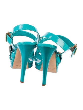 Michael Kors Patent Leather T-Strap Sandals