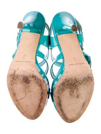 Michael Kors Patent Leather T-Strap Sandals